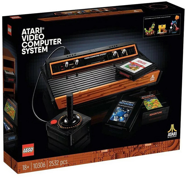 LEGO Atari Video computer system 2532片, 黑色, 1盒