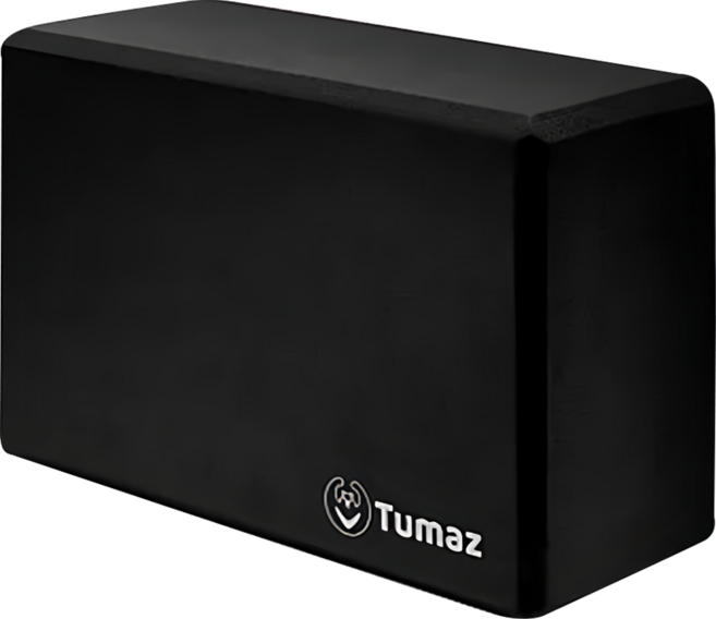 Tumaz 月熊 50D高密度EVA瑜珈磚, 個性黑, 1個