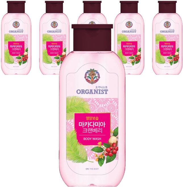 오가니스트 마카다미아 크렌베리 바디워시, 200g, 6개