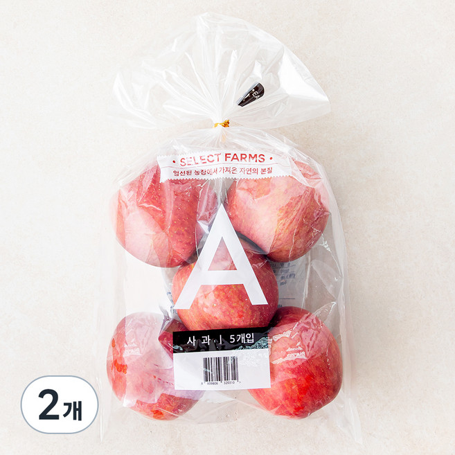 셀렉트팜 A사과, 1.5kg(대과, 5입), 2개