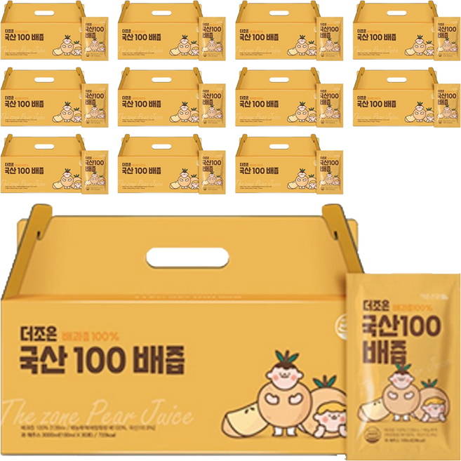더존건강 더조은 국산100 배즙, 100ml, 360개