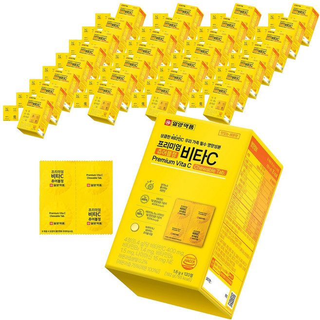 일양약품 프리미엄 비타C 츄어블정, 120정, 30개