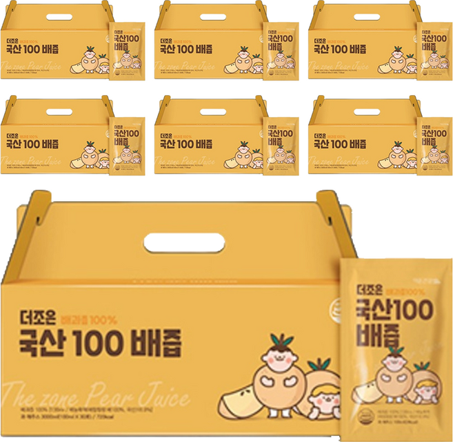 더존건강 더조은 국산100 배즙, 100ml, 210개