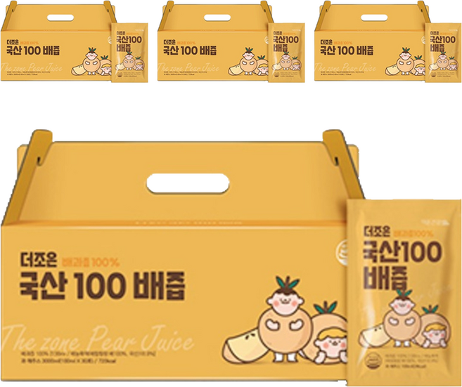 더존건강 더조은 국산100 배즙, 100ml, 120개