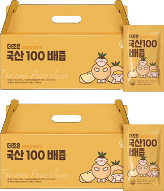 더존건강 더조은 국산100 배즙, 100ml, 60개