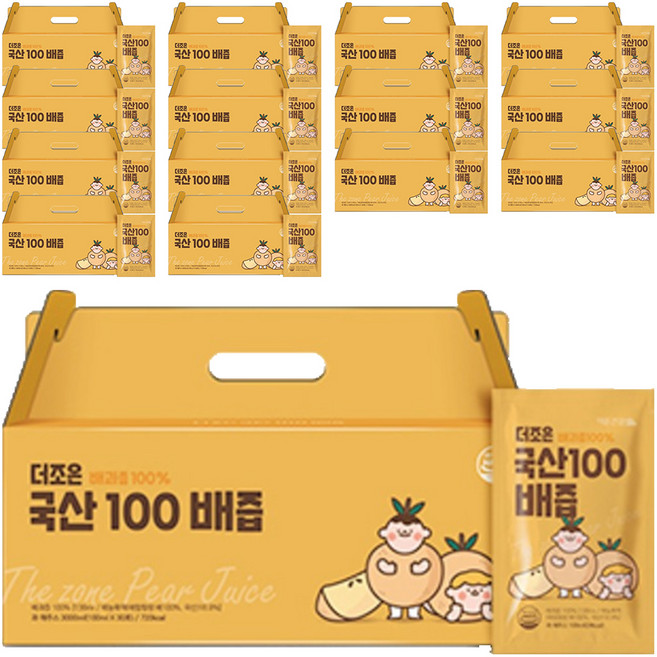 더존건강 더조은 국산100 배즙, 100ml, 450개