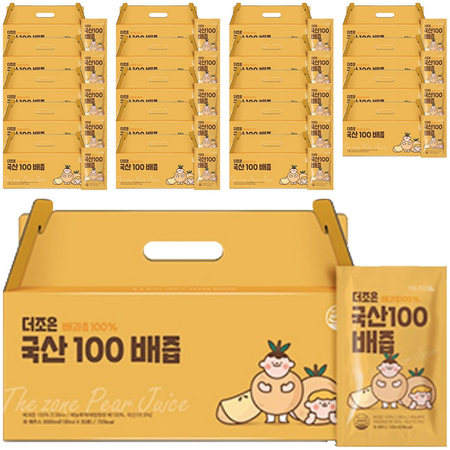 더존건강 더조은 국산100 배즙, 100ml, 600개