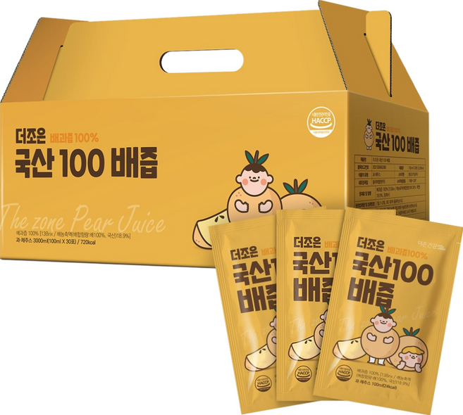 더존건강 더조은 국산100 배즙, 100ml, 30개
