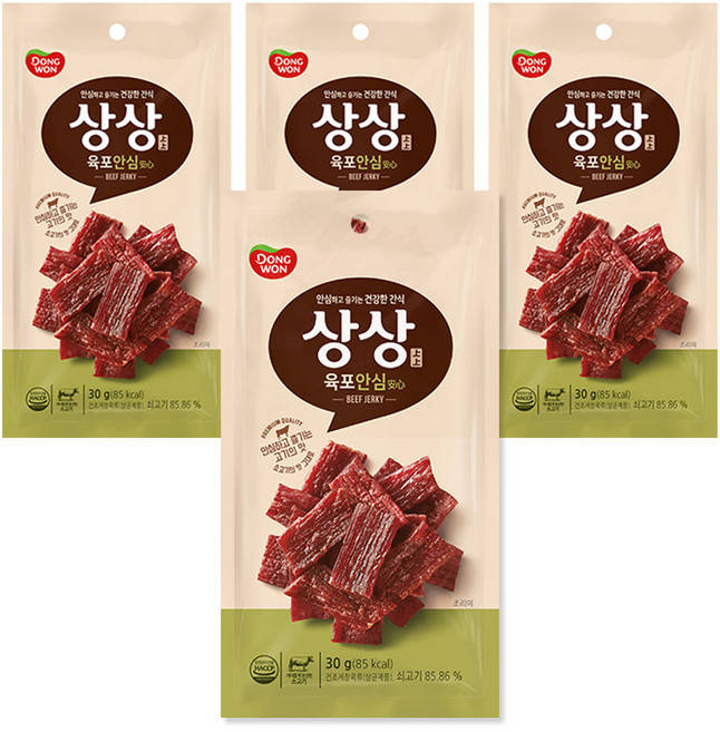 상상육포 안심, 30g, 4개