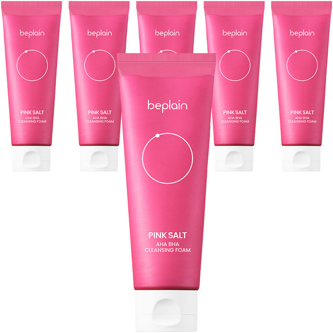 [비건뷰티] 비플레인 핑크솔트 아하 바하 클렌징폼, 120ml, 6개