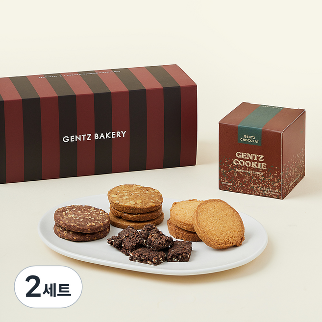 겐츠베이커리 클래식 쿠키 선물세트 2호 + 쇼핑백, 2세트