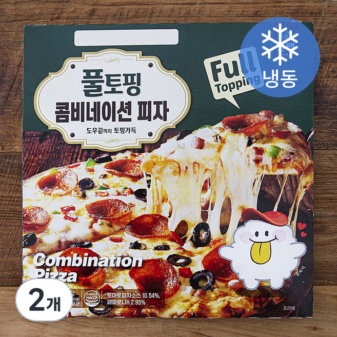 한맥 풀토핑 콤비네이션피자 (냉동), 385g, 1개입, 2개