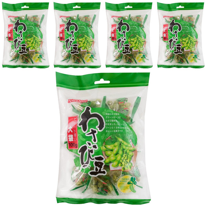 스낵하우스 그린피스 와사비 스낵, 100g, 5개