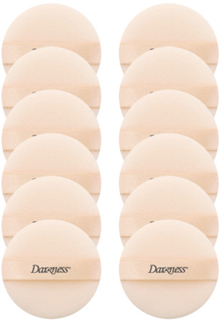 다크니스 원형 후로킹 퍼프, 혼합색상, 12개