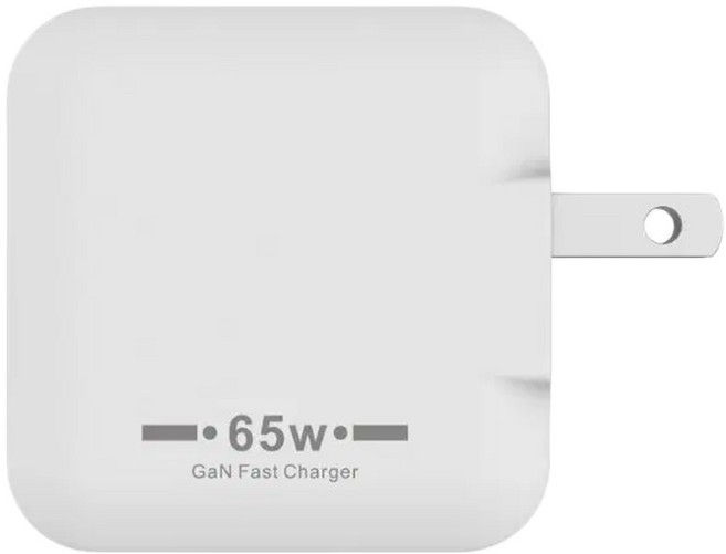 EZGO 65W USB+TypeC 雙孔快充頭 51.6 x 51.6 x 28.5mm 95g, 白色, 1個