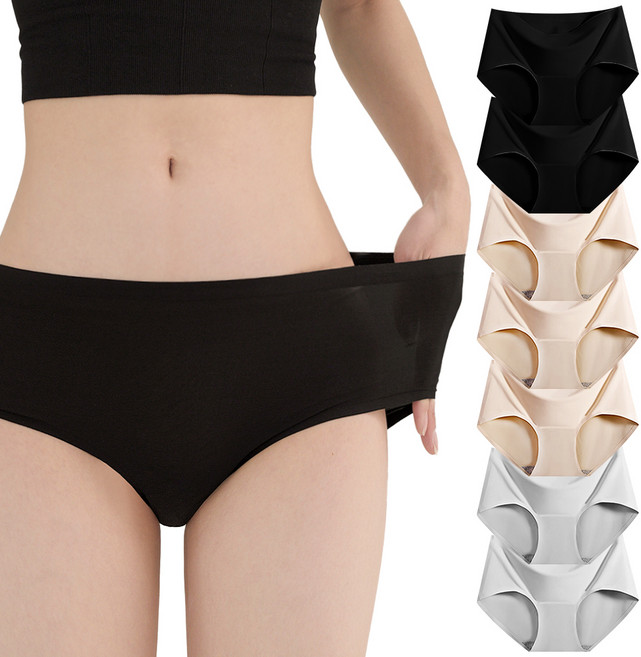 AnotherD 無痕內褲 7件組, 膚色3 + 黑色2 + 灰色2