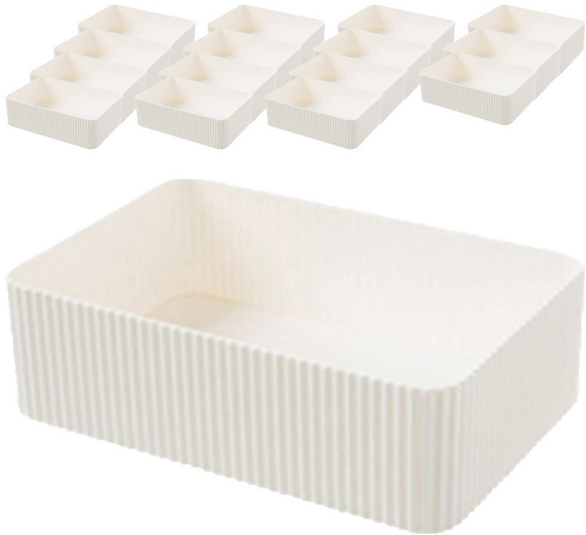 더자카 다용도 심플 소품정리함, 16개, 화이트