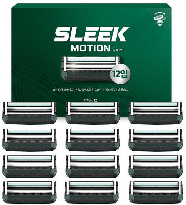 도루코 슬릭 모션 면도날, 12개입, 1개