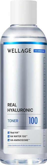 웰라쥬 리얼 히알루로닉 100 토너, 200ml, 1개 - 쿠팡