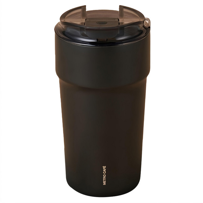 LocknLock 樂扣樂扣 都會咖啡陶瓷保溫杯 LHC4357BLK, 1個, 500ml, 黑色