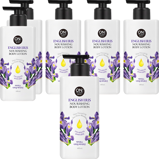 온더바디 너리싱 바디로션 아이리스, 400ml, 6개