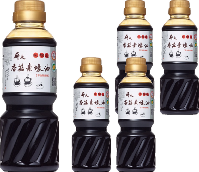 屏大 香菇素蠔油, 300ml, 5瓶