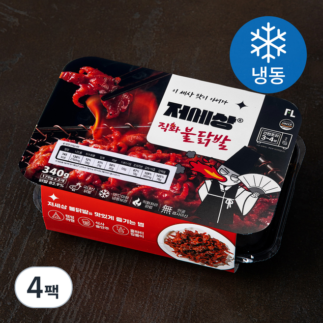 저세상 불닭발 무뼈 (냉동), 170g, 4팩