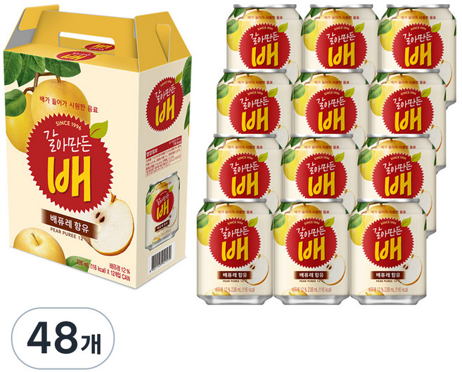 갈아만든배, 238ml, 48개