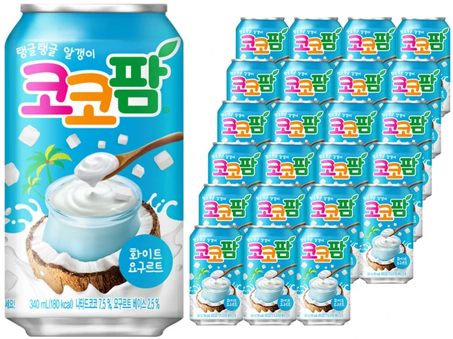 코코팜 화이트 요구르트, 340ml, 24개 - 쿠팡