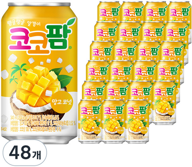 코코팜 망고코넛, 340ml, 48개