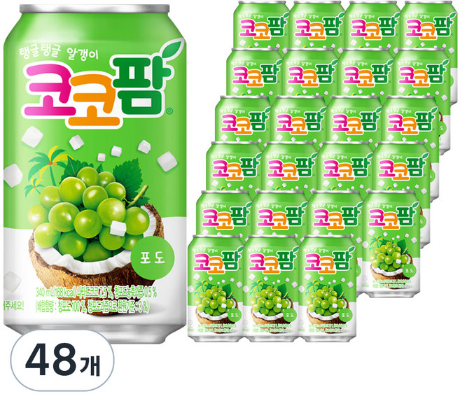 코코팜 포도, 340ml, 48개