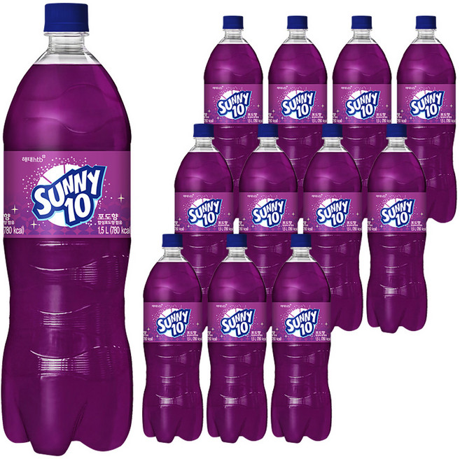 해태htb 써니텐 포도향, 1.5L, 12개