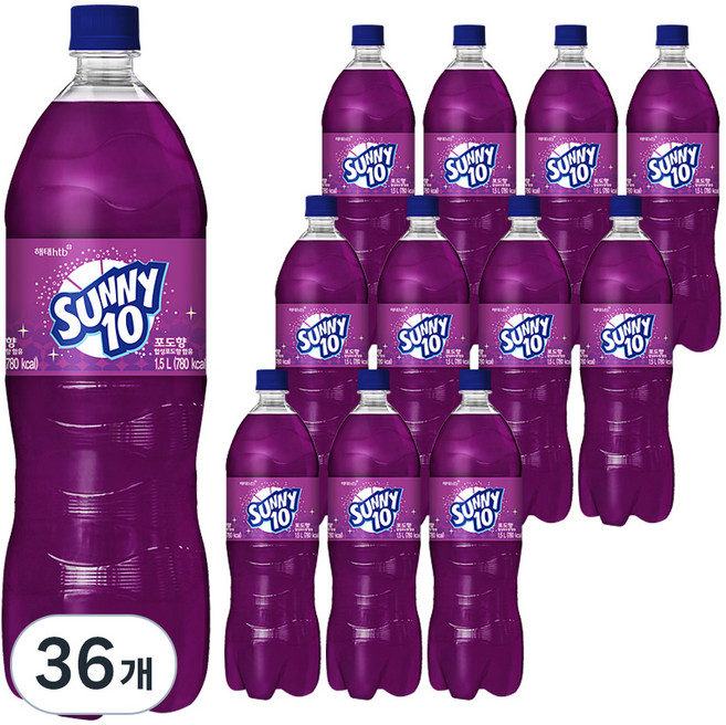 해태htb 써니텐 포도향, 1.5L, 36개