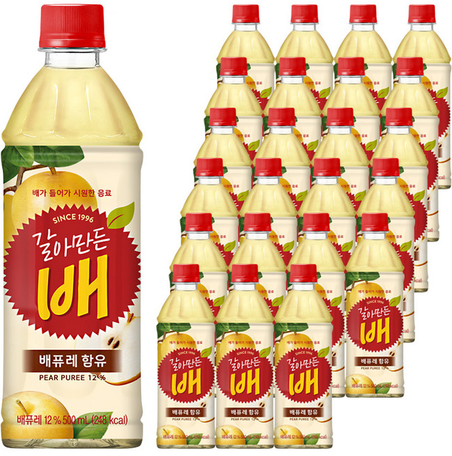 갈아만든배 음료, 500ml, 24개
