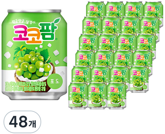 코코팜 포도, 238ml, 48개