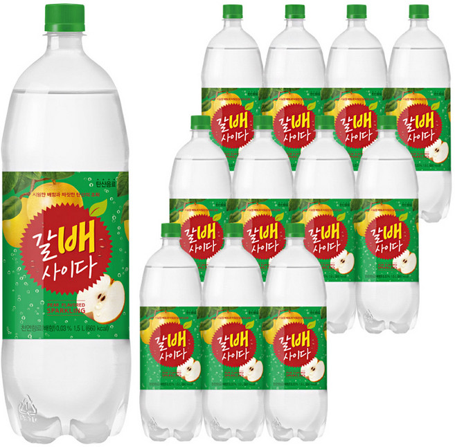 갈배사이다, 1.5L, 12개