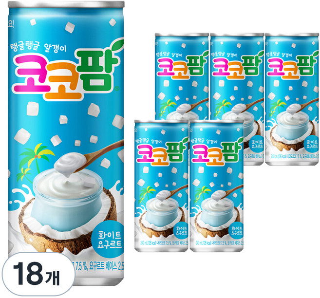해태htb 코코팜 화이트요구르트, 240ml, 18개