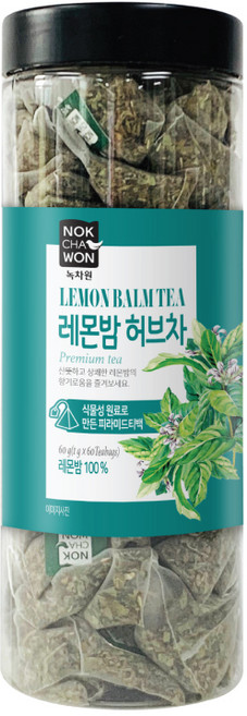 녹차원 레몬밤 허브차, 60개입, 1개, 1g