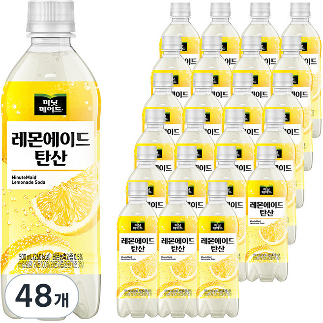미닛메이드 레몬에이드 탄산, 500ml, 48개