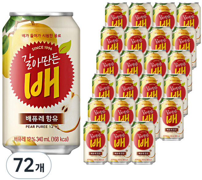 갈아만든배, 340ml, 72개