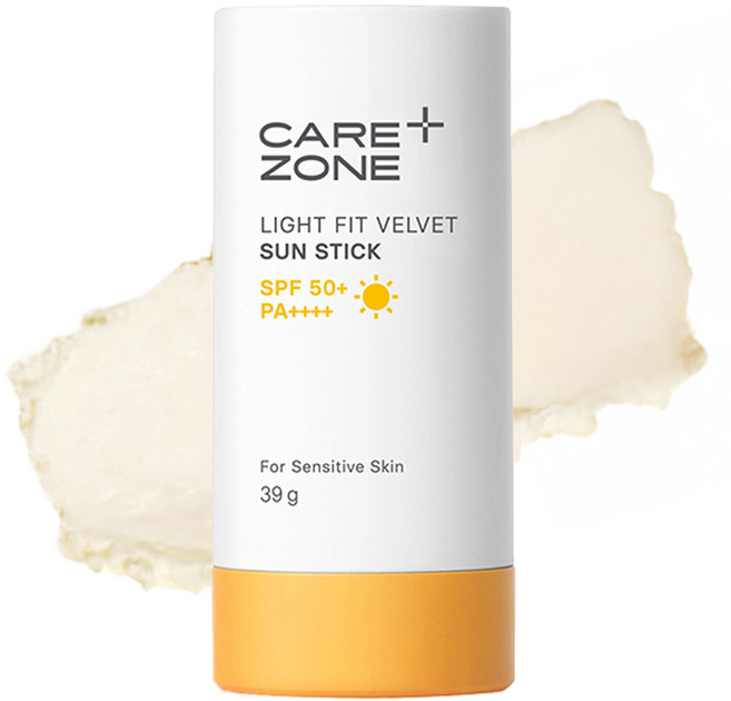 케어존 라이트핏 벨벳 선스틱 SPF50+ PA++++, 39g, 1개