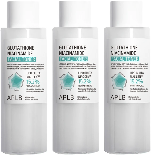 APLB 글루타치온 나이아신아마이드 페이셜 토너, 160ml, 3개 - 쿠팡