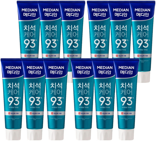 메디안 치석 잇몸 치약, 120g, 12개