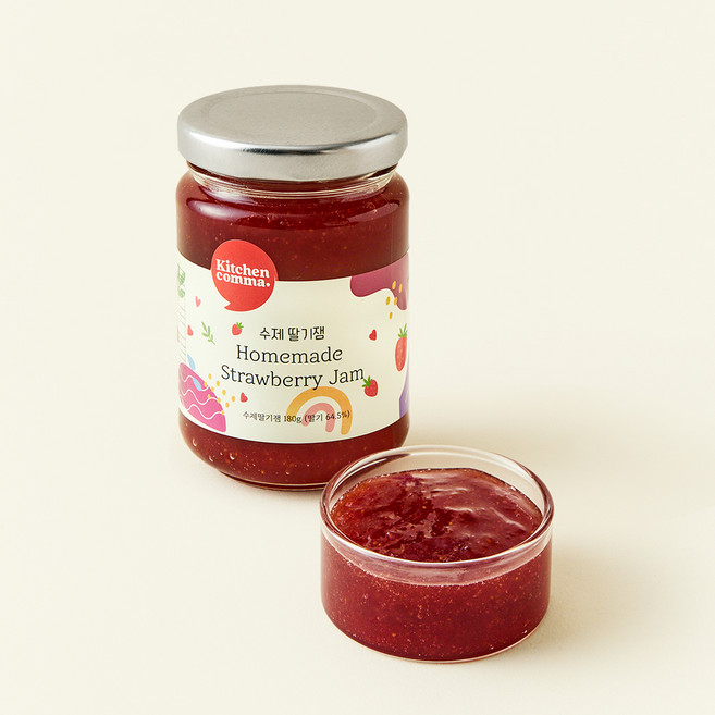 키친콤마 수제 딸기잼, 180g, 1개