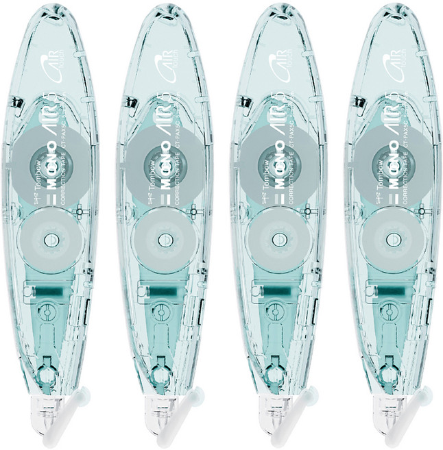Tombow 蜻蜓牌 MONO Air 筆型修正帶, 4個, 薄荷綠