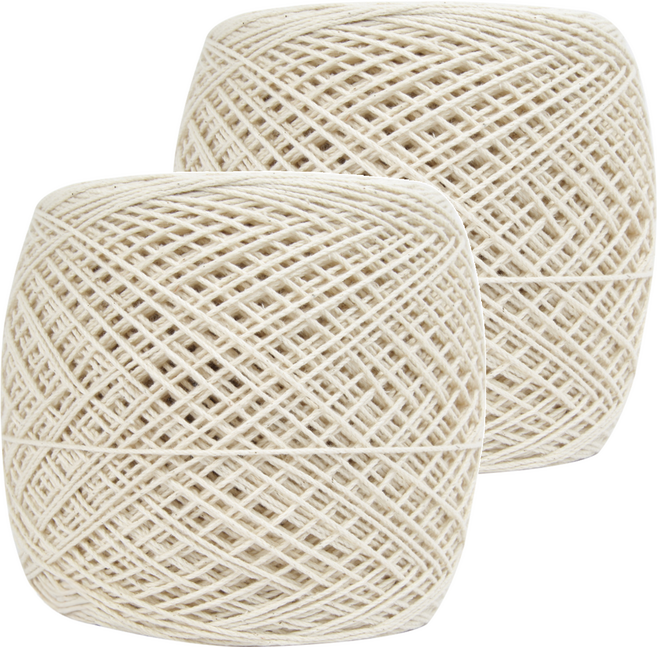 brandyarn 編織棉線 700克, 白色, 2捲