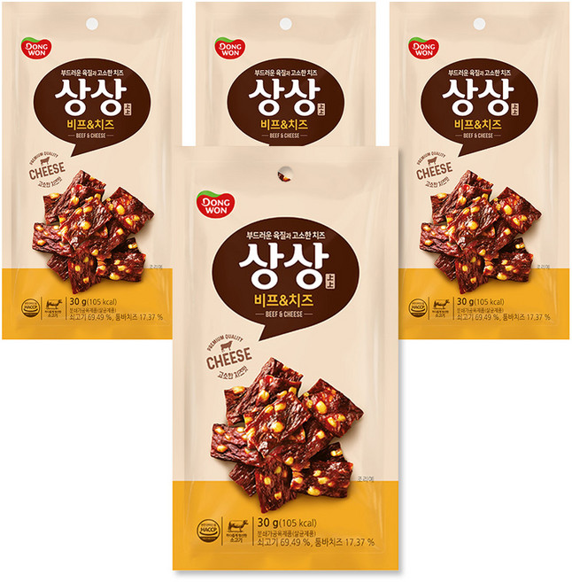 동원 상상육포 비프앤치즈, 30g, 4개
