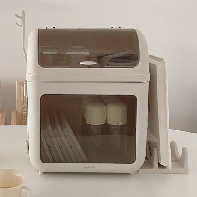 리뗀클로르 이유식기 건조 보관함, 이유식기 보관함 + 이유식 턱받이 + 레시피 북 + 도마꽂이, 베이지