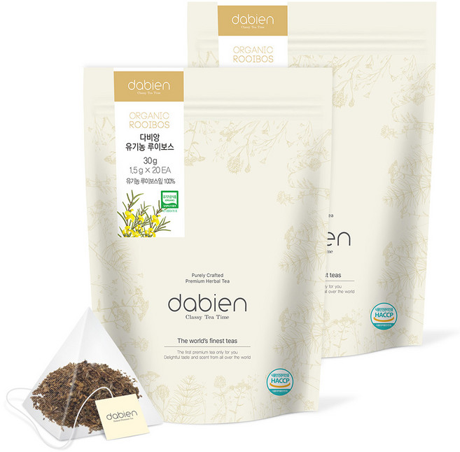 다비앙 유기농 루이보스 티백, 1.5g, 20개입, 2개