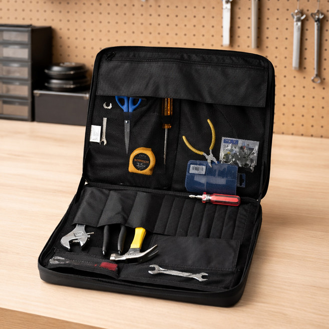 아이두젠 다용도 캠핑 멀티툴 케이스 가방, 블랙, 1개, 1단
